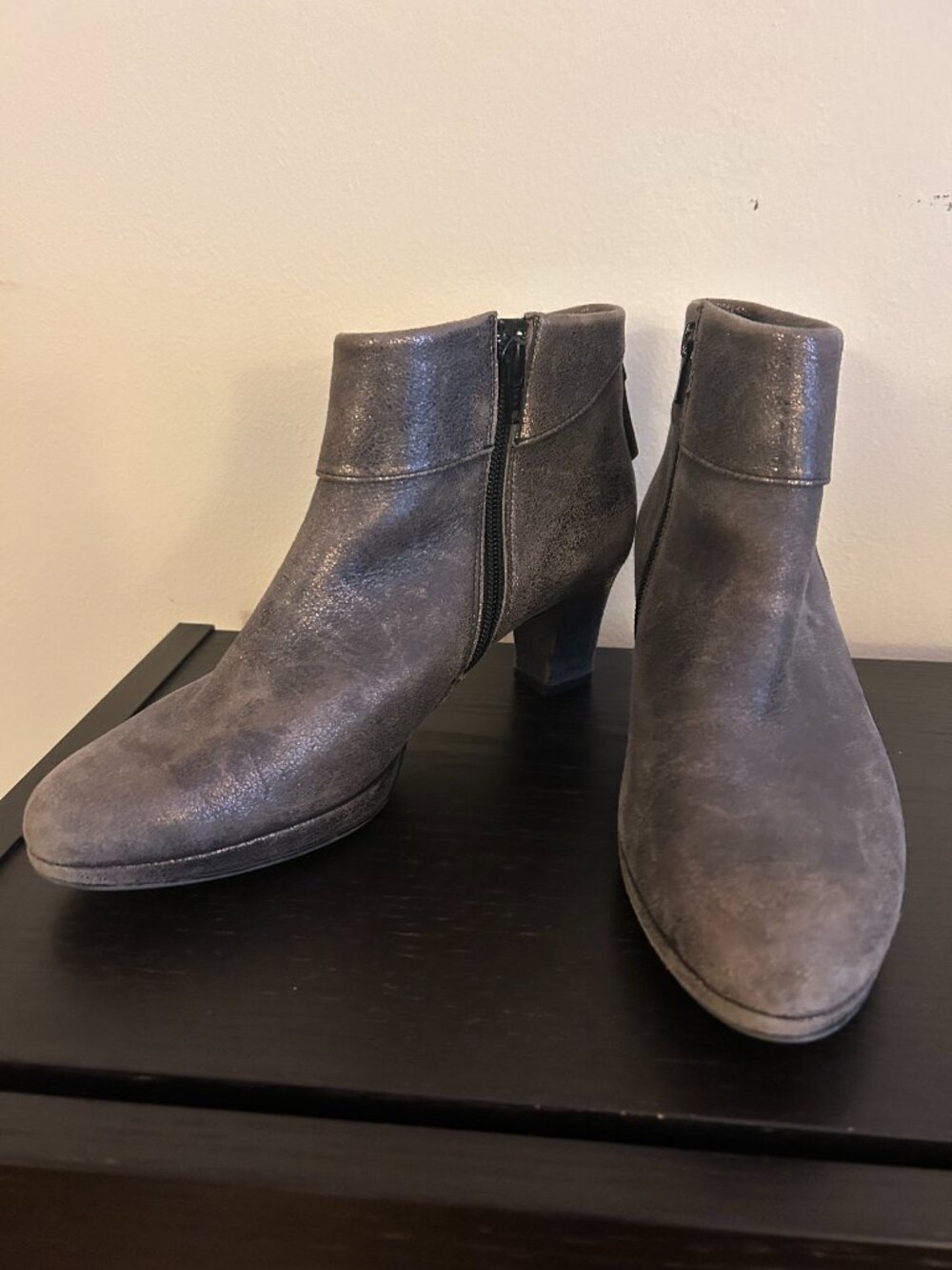 Paul Green Ankle Boots Gray Metallic Color‎ size 6UK/8.5 US